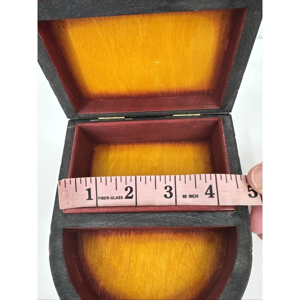 Polish Handmade‎ Wood Keepsake Jewelry  Box Equestrian Horse Trinket Keeper